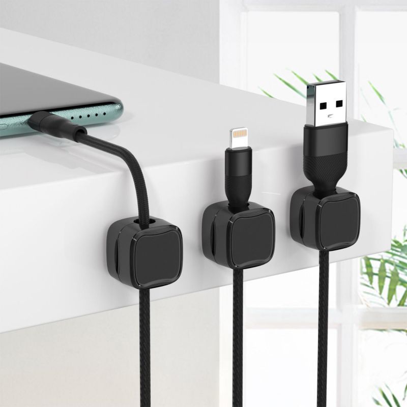 Sleek Magnetic Desk Cable Manager