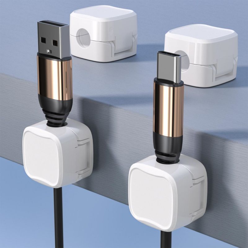 Sleek Magnetic Desk Cable Manager